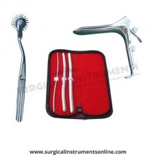 Hegar uterine dilator 3 pieces set,3-4, 9-10, 11-12, pinwheel, grave large